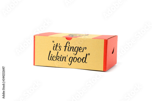 Kentucky Fried Chicken Combo sets safely delivered to customer at home, KFC is a fast food restaurant chain that specializes in fried chicken.