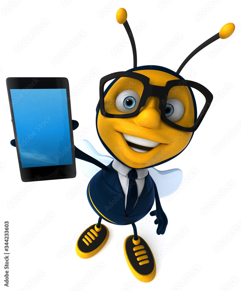 3D Illustration of a business bee 3D Illustration of a business bee