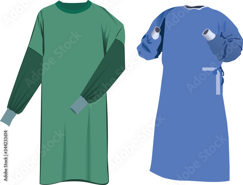 Vector Images of disposable surgical gown for Hospital
