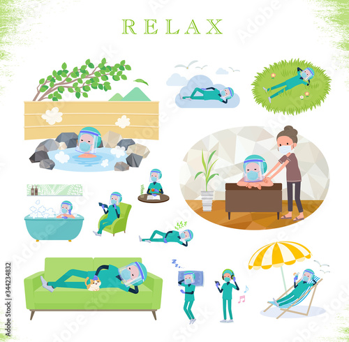 flat type surgical doctor men face sealed_relax