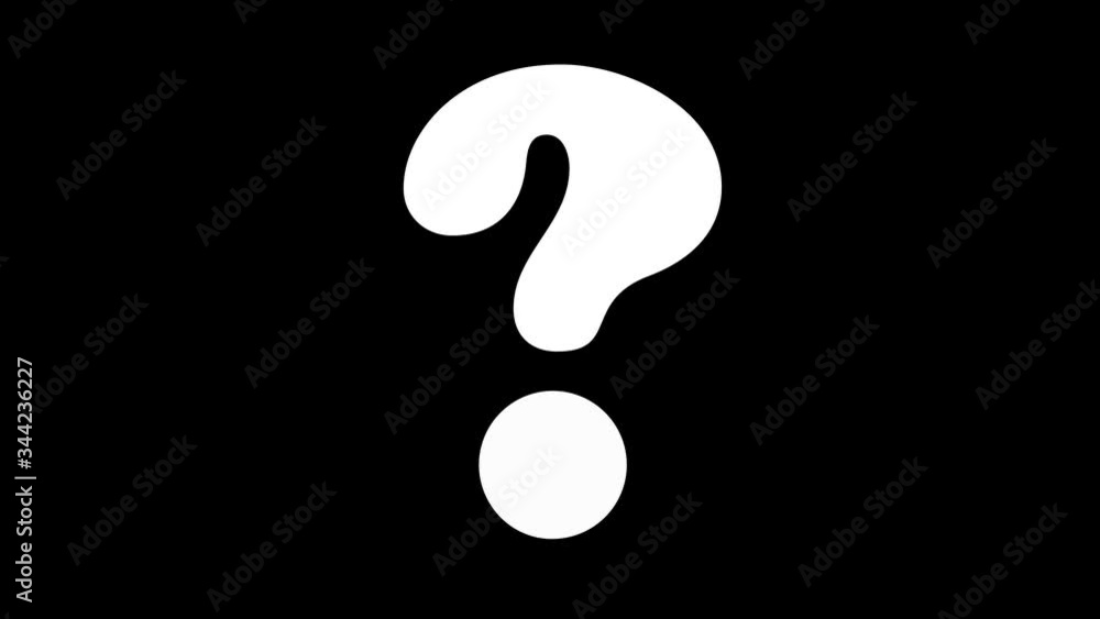 Point Left Question Mark Vidéo Stock A point rolls out on the left side of the screen and a ...