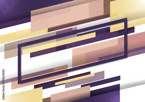 Bright abstract tilted rectangles on a white background. Universal geometric template for corporate design for cover, business card, flyer, report. Vector