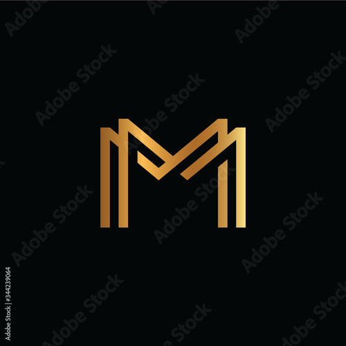 Letter M Gold Logo