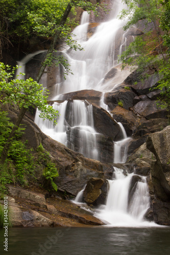 waterfall in nature with silky effect