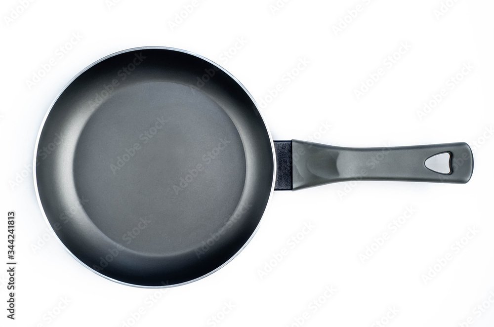 black pan on a white background, isolate black pan on a white background, isolate
