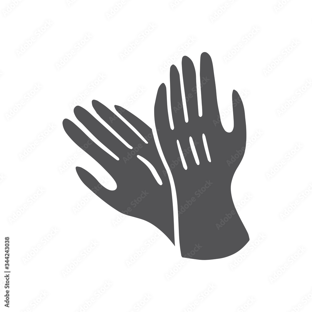 Obraz premium Sanitation accessories Icon - help during Coronavirus or COVID19