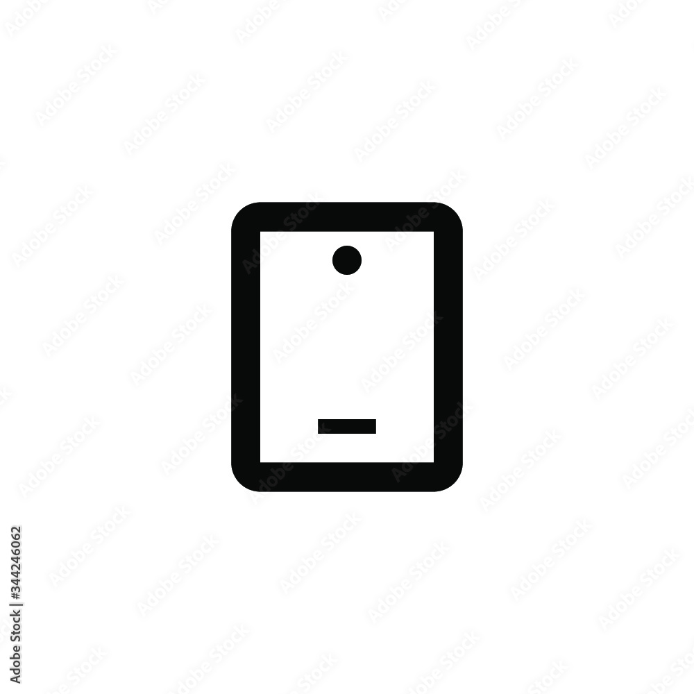 Touch pad isolated minimal single flat linear icon. Gadget line vector icon for websites and applications minimalistic flat design. Touch pad isolated minimal single flat linear icon. Gadget line vector icon for websites and applications minimalistic flat design.