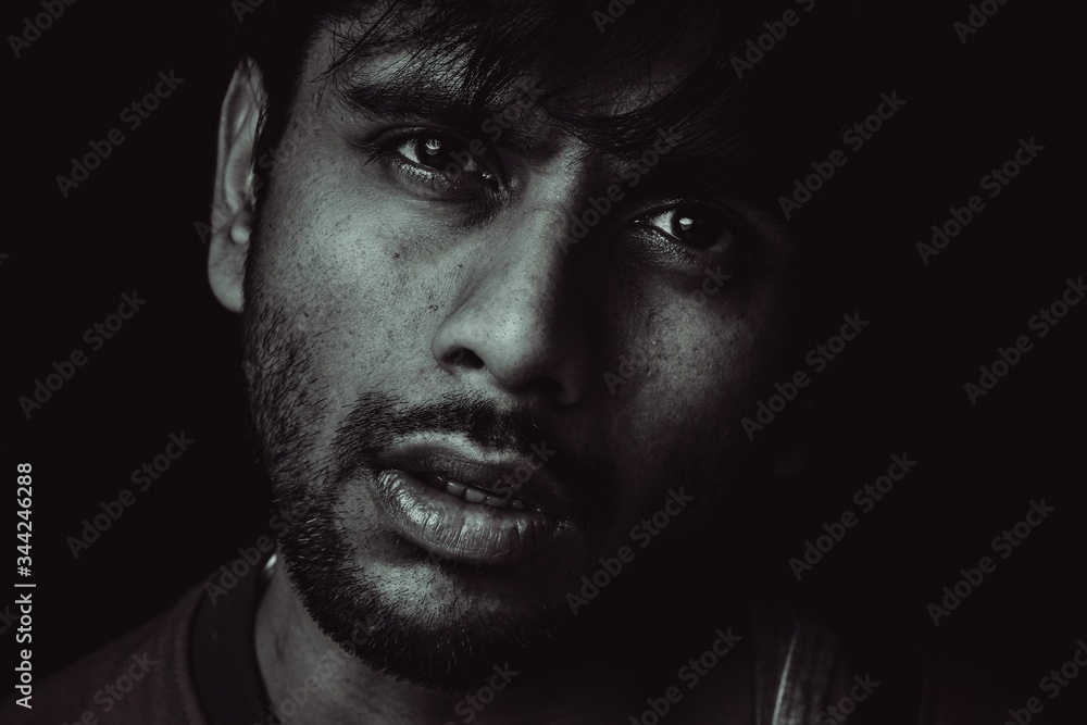 Serious man face portrait Serious man face portrait