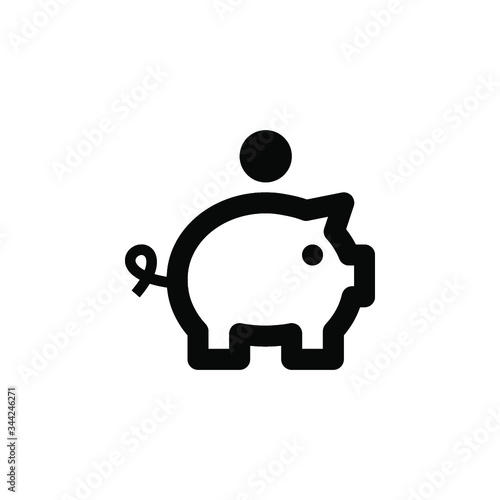 moneybox line vector icon. piggy bank vector icon. piggy bank line vector icon for web site and app