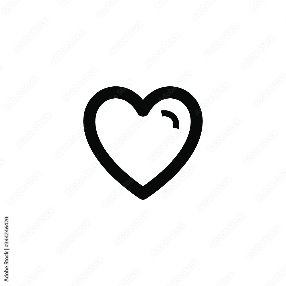 Favorites isolated minimal icon. Heart line vector icon for websites and mobile minimalistic flat design.