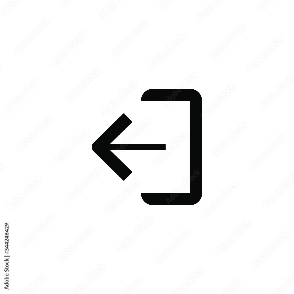 Exit sign isolated minimal icon. Door line vector icon for websites and mobile minimalistic flat design. Exit sign isolated minimal icon. Door line vector icon for websites and mobile minimalistic flat design.