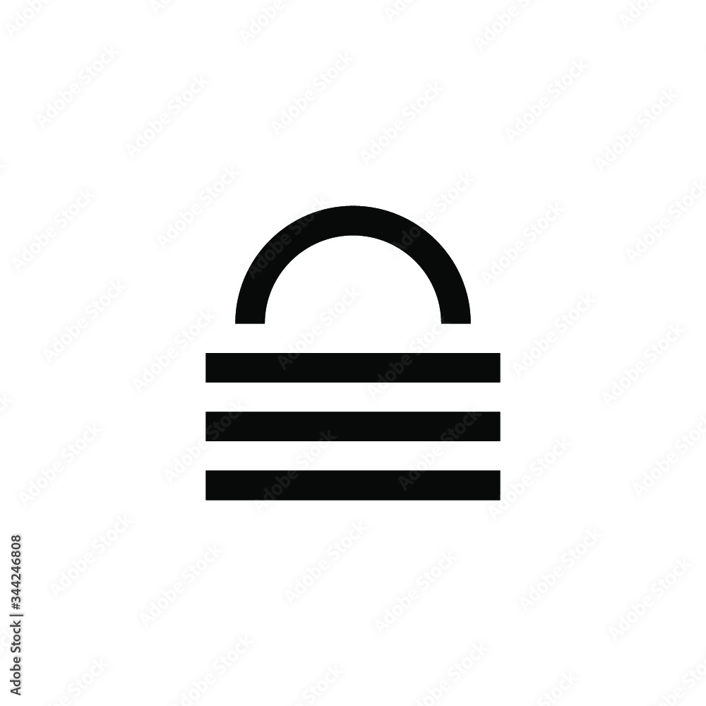 Lock isolated minimal single flat icon. Protect line vector icon for websites and mobile minimalist flat design. Lock isolated minimal single flat icon. Protect line vector icon for websites and mobile minimalist flat design.