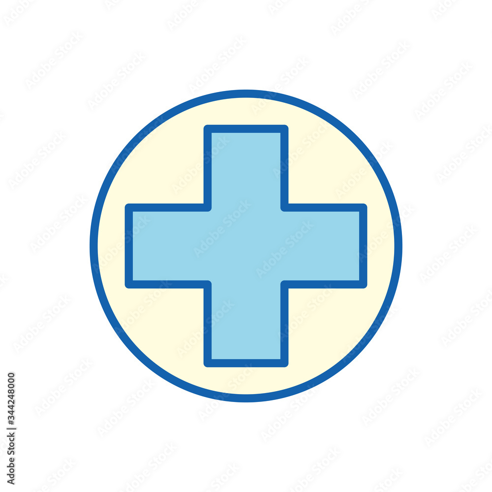 circle with cross line and fill style icon vector design circle with cross line and fill style icon vector design