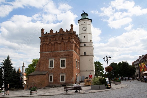 Obraz na płótnie Ratusz na Rynku Starego Miasta - Sandomierz, Polska w salonie
