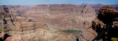 Panoramic view of the Grand Canyon and Colorado River from Eagle Point. Arizona. USA.