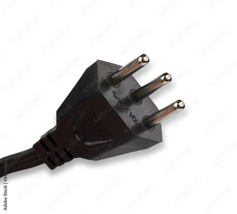 electric plug isolated on white background electric plug isolated on white background