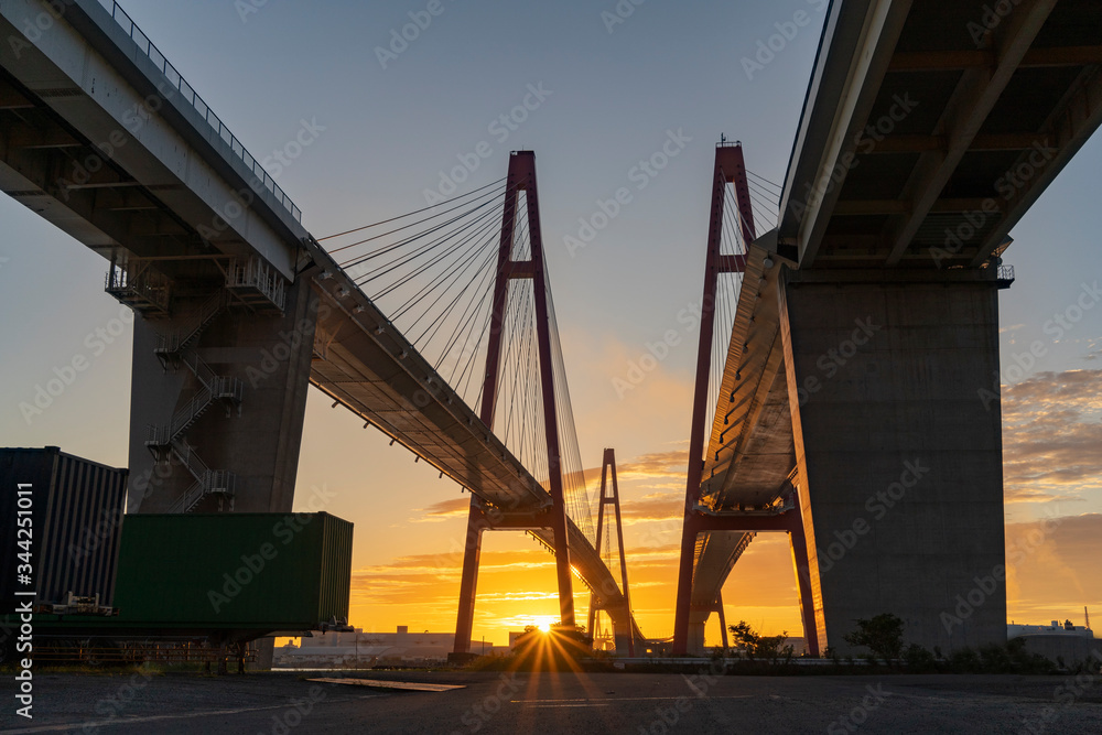 Fototapeta 名港トリトン 朝景 愛知県