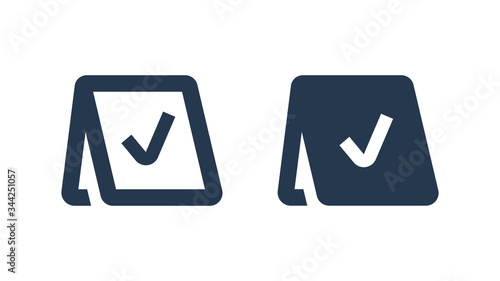 Reservation line vector minimalistic icon. Note message vector symbol. Service party icons set for web design. Modern flat exclusive reserved icon for app design. Information sign minimal flat linear 