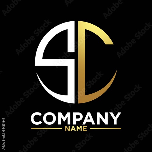SC initials circle logo monogram designs modern templates luxurious .