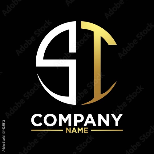 SI initials circle logo monogram designs modern templates luxurious .