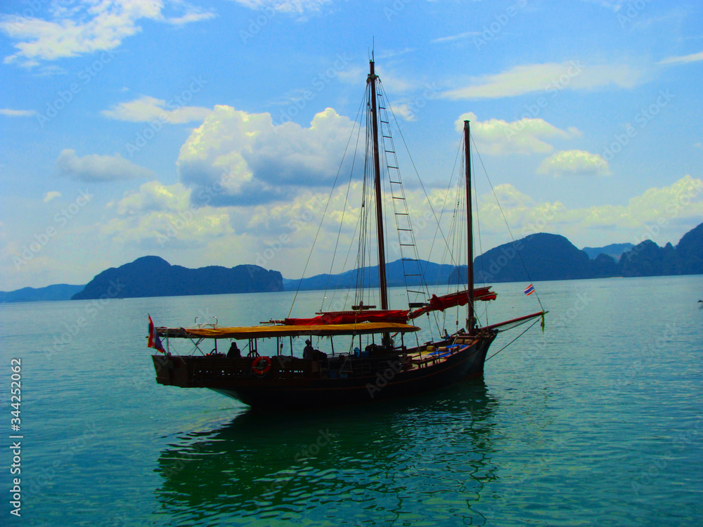 Boats at Krabi Beach Thailand