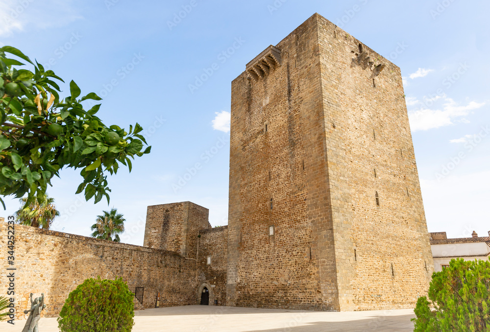 the medieval castle of Olivença (Olivenza) town, province of Badajoz, Extremadura, Portugal/Spain