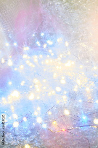 Christmas lights and bubble wrap