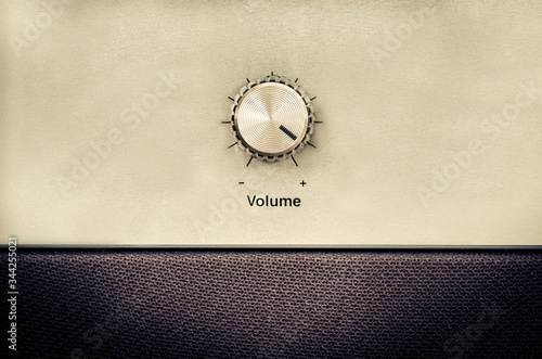 Sound volume control button in vintage style