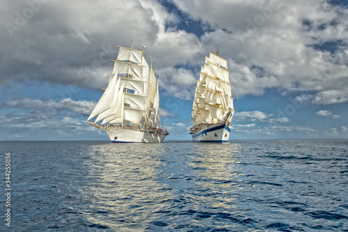 Tela Sailing ships cruise. Yachting. Travel
