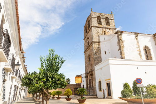 Parish church of Santa Maria del Castillo in Olivença (Olivenza) town, province of Badajoz, Extremadura, Portugal/Spain photo