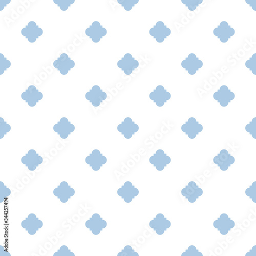 Seamless Vector Pattern with a basic blue shape for backgrounds, decoration, print, textile, fabric, stationery, cards
