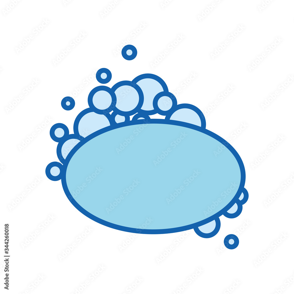 Soap bar line and fill style icon vector design Soap bar line and fill style icon vector design