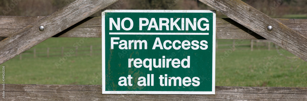 No Parking - Farm Access sign - rural