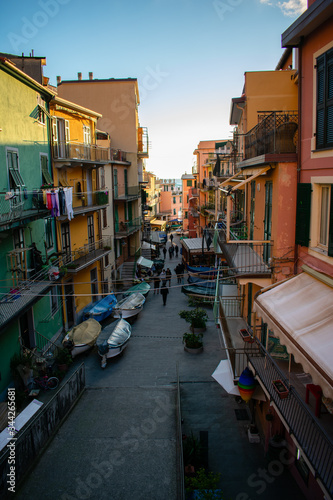 panoramic view of the old town of cinque terre