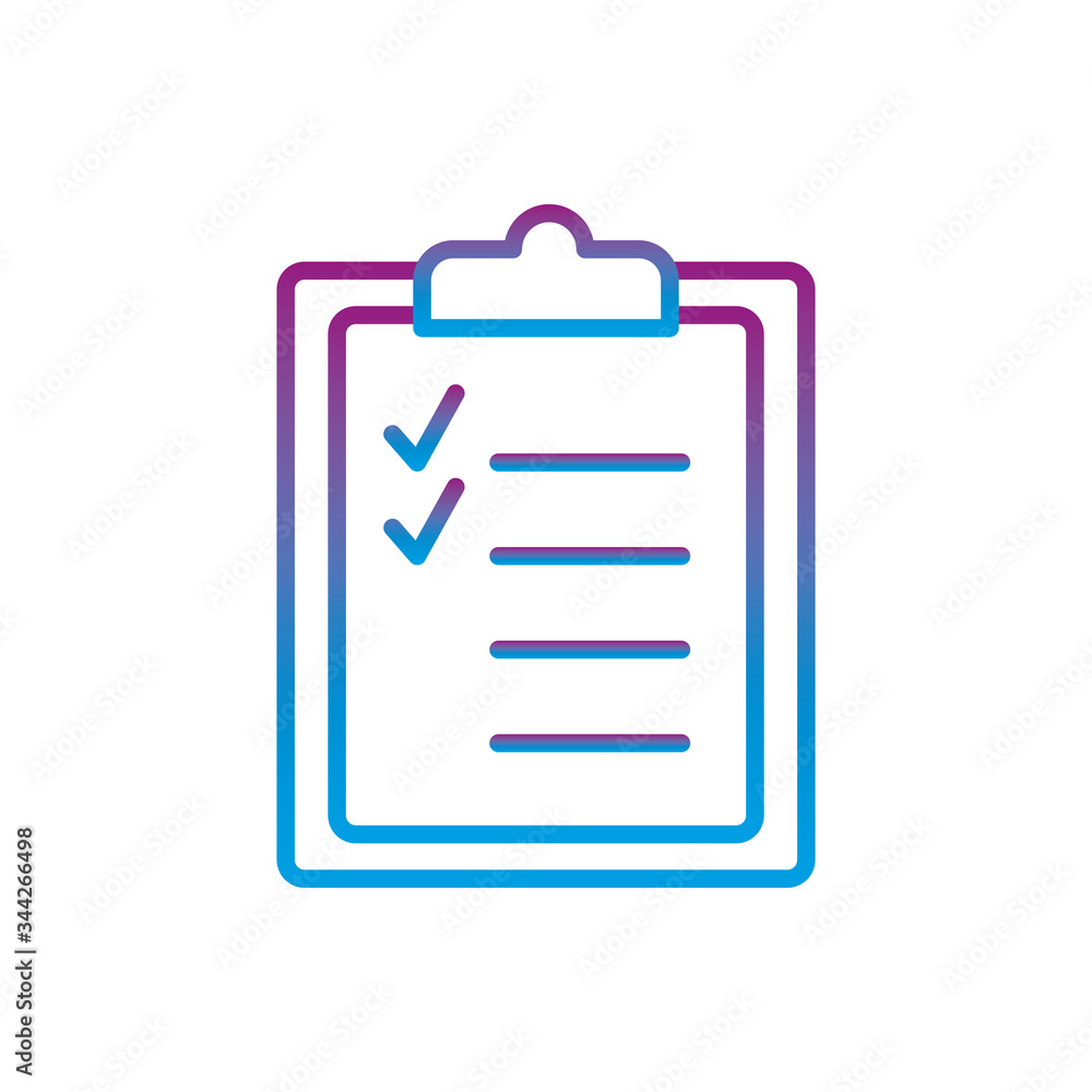Document gradient line style icon vector design Document gradient line style icon vector design
