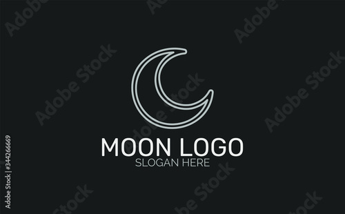 Moon vector icon. Moon concept stroke symbol design. Thin graphic elements vector illustration, outline pattern for your web site design, logo, UI.