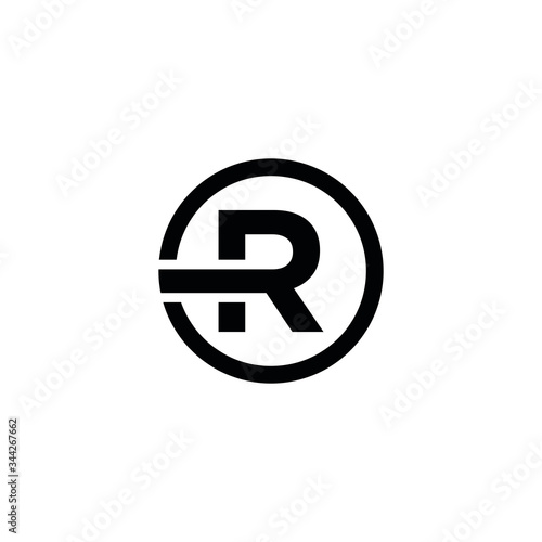RR R letter logo design icon