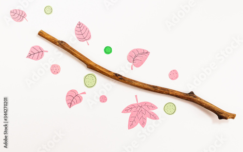 Leaf Set. Hand-drawn decorative elements, doodle floral elements. Black line ink hand drawn art. White background ready for copywriting. Perfect for invitations, greeting cards, posters, prints.