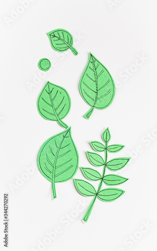 Leaf Set. Hand-drawn decorative elements, doodle floral elements. Black line ink hand drawn art. White background ready for copywriting. Perfect for invitations, greeting cards, posters, prints.