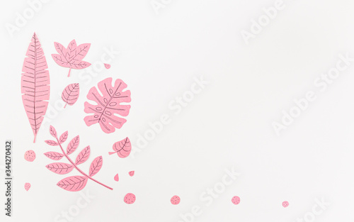 Leaf Set. Hand-drawn decorative elements, doodle floral elements. Black line ink hand drawn art. White background ready for copywriting. Perfect for invitations, greeting cards, posters, prints.