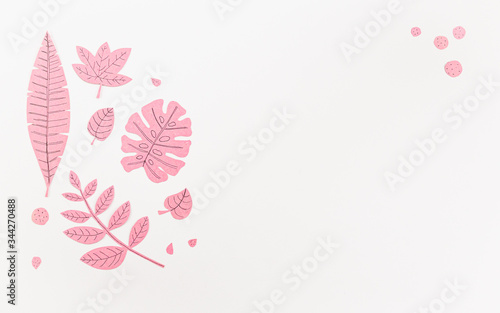 Leaf Set. Hand-drawn decorative elements, doodle floral elements. Black line ink hand drawn art. White background ready for copywriting. Perfect for invitations, greeting cards, posters, prints.