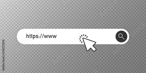 Search bar vector element, search boxes ui template on transparent background. Vector