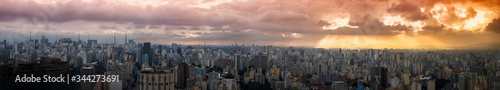  Sao Paulo skyline at sunset panorama © w10