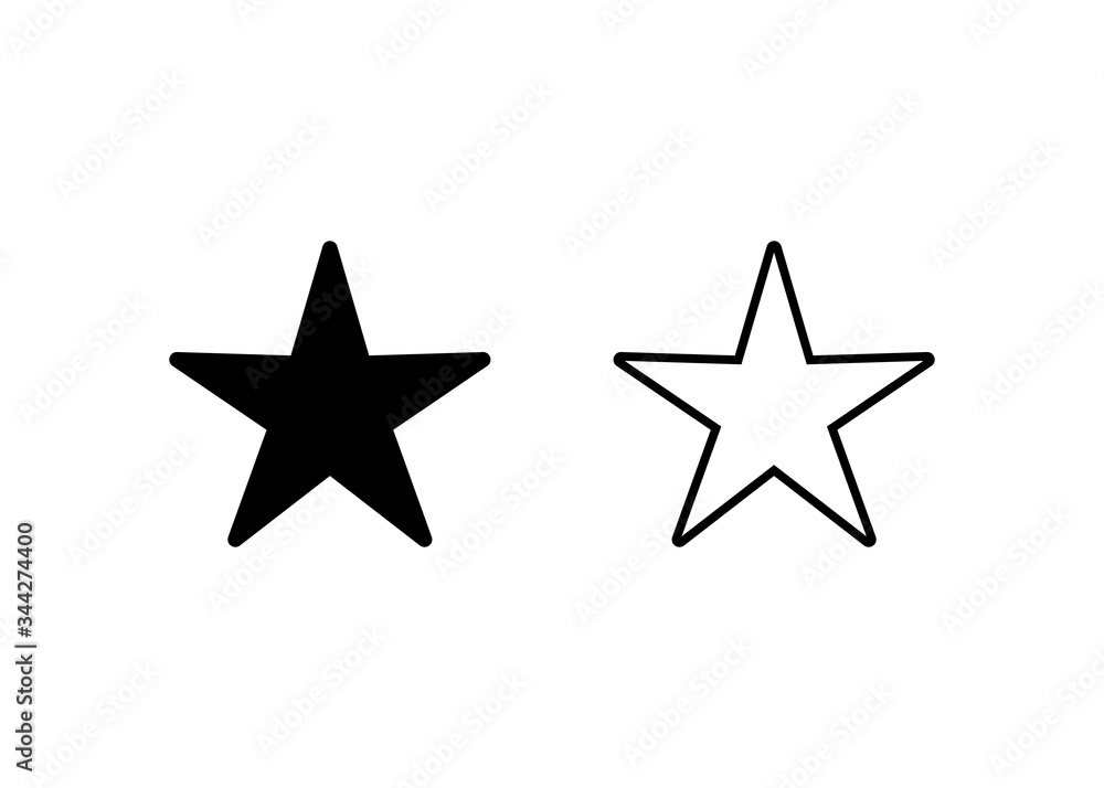 Star icon, star sign and symbol vector design Star icon, star sign and symbol vector design