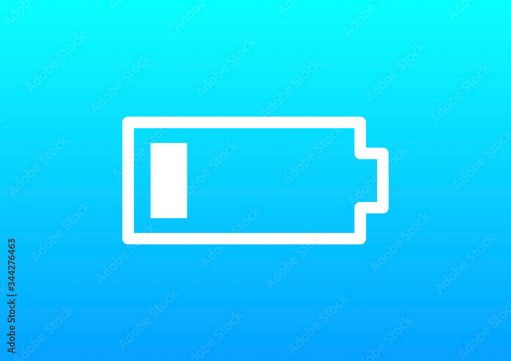 Illustration icon of a depleted battery Illustration icon of a depleted battery