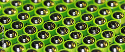 Foto Green batteries, alkaline battery AA size format