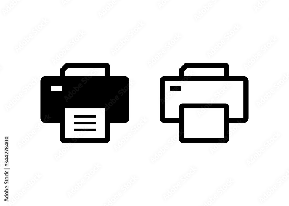 printer icon, printer sign and symbol vector design Stock Vector