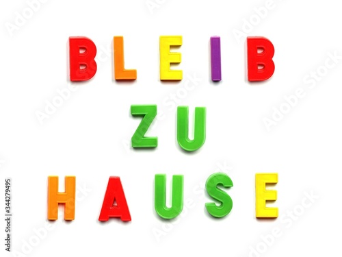 Bleib zu Hause  Stay at home  sign