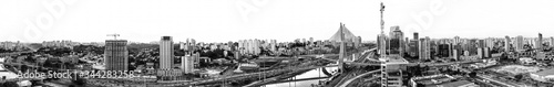  Sao Paulo skyline black and white panorama #344283258