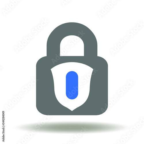 Free Download Lock Shield Keyhole Icon Vector. Cyber Security Logo. Data Protection Emblem. Secure Access Information Sign. - GFXLoad